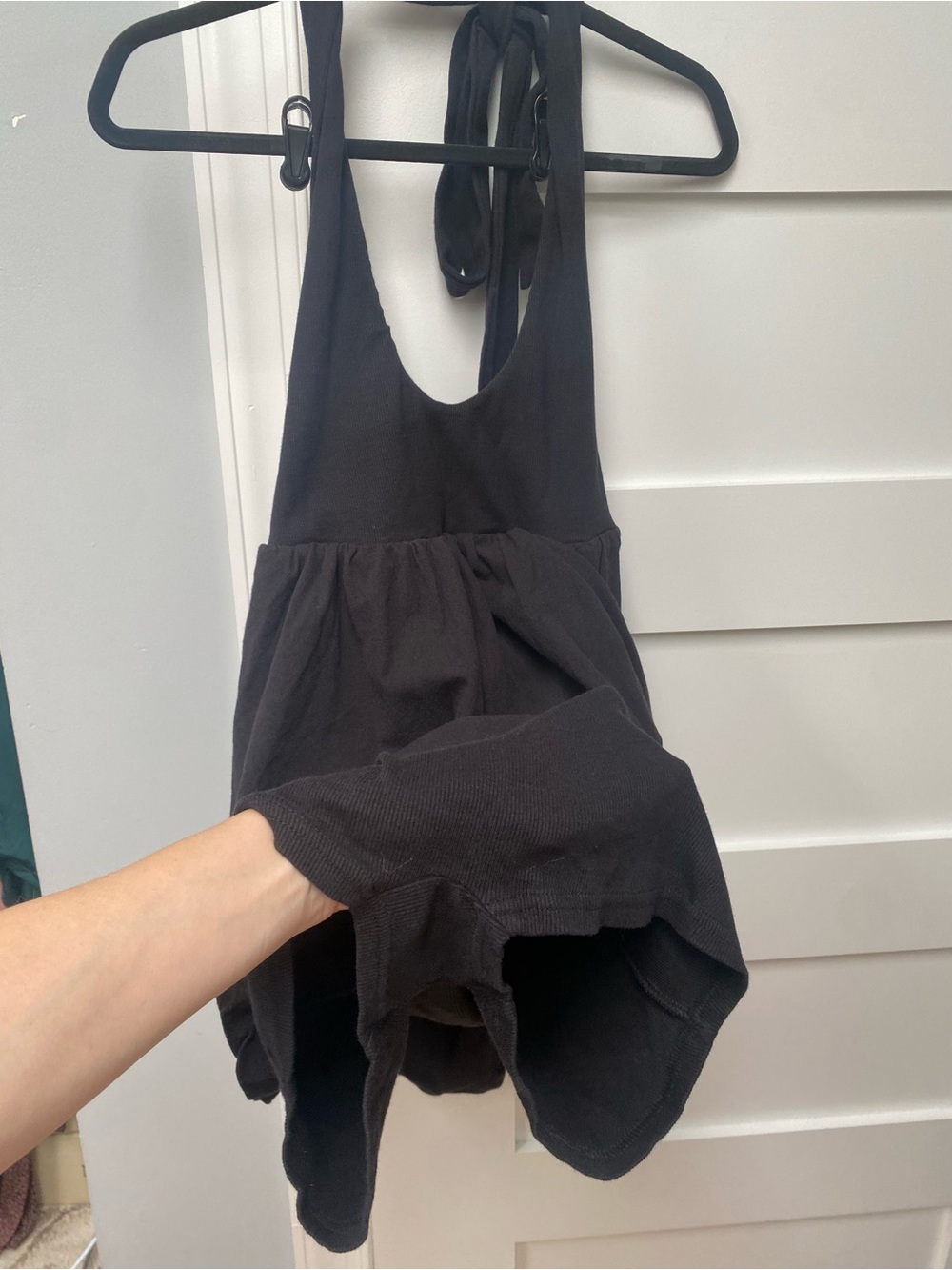 Free People Baja black mini cotton romper dress - Picture 7 of 10